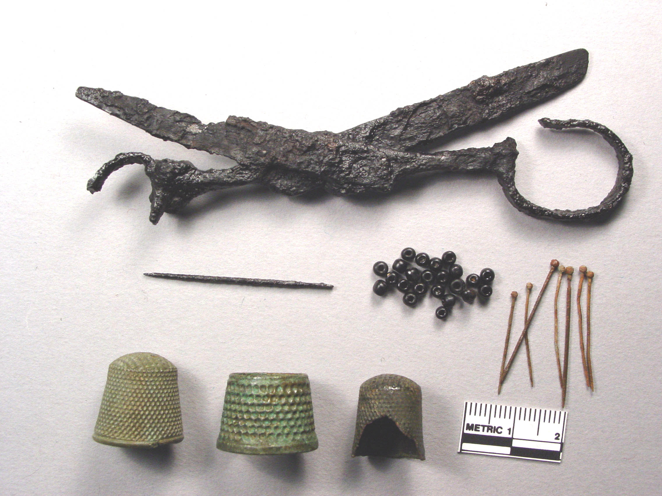 Image of sewing-related artifacts